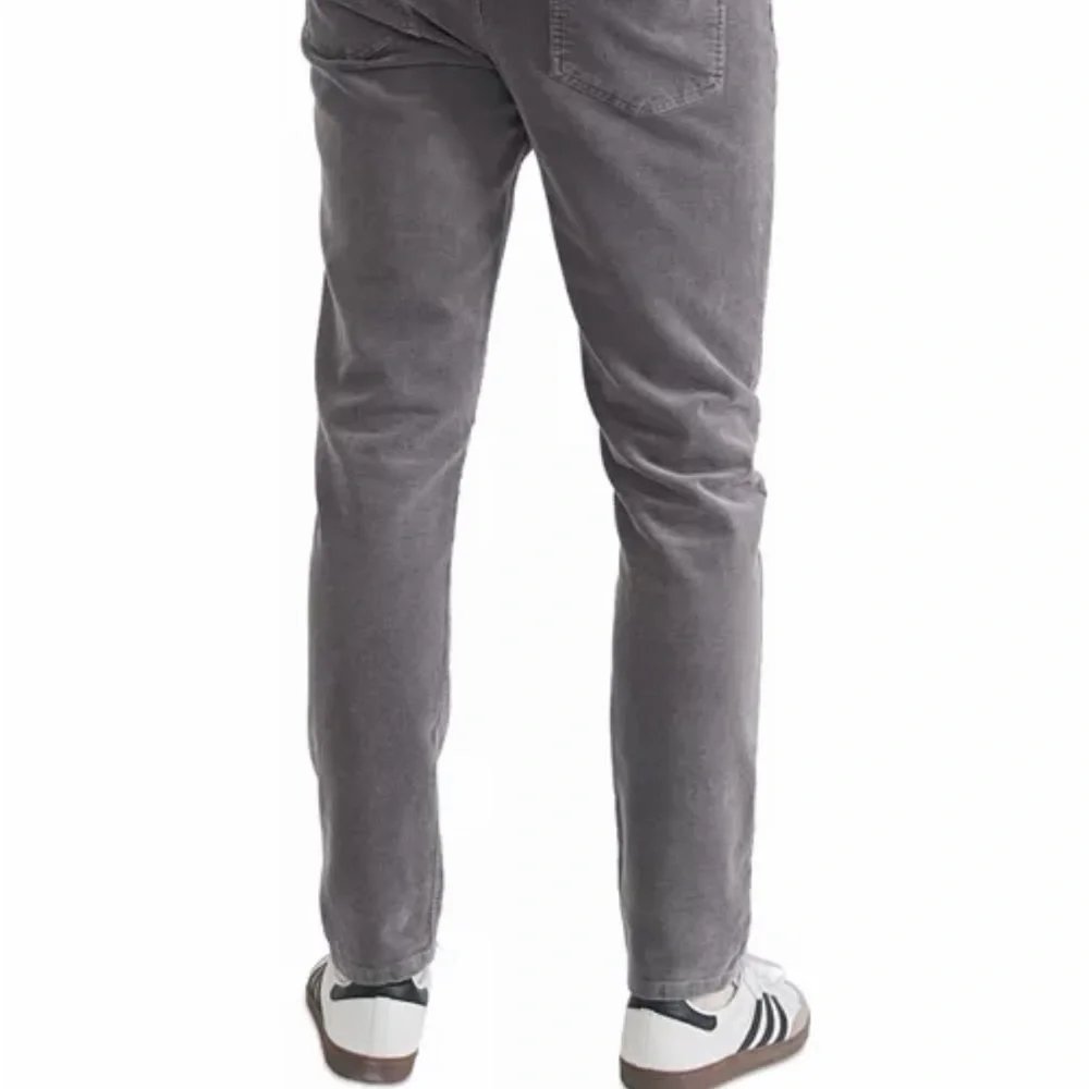 Marine Layer 5-Pocket Mid Grey Corduroy Pants Slim Straight